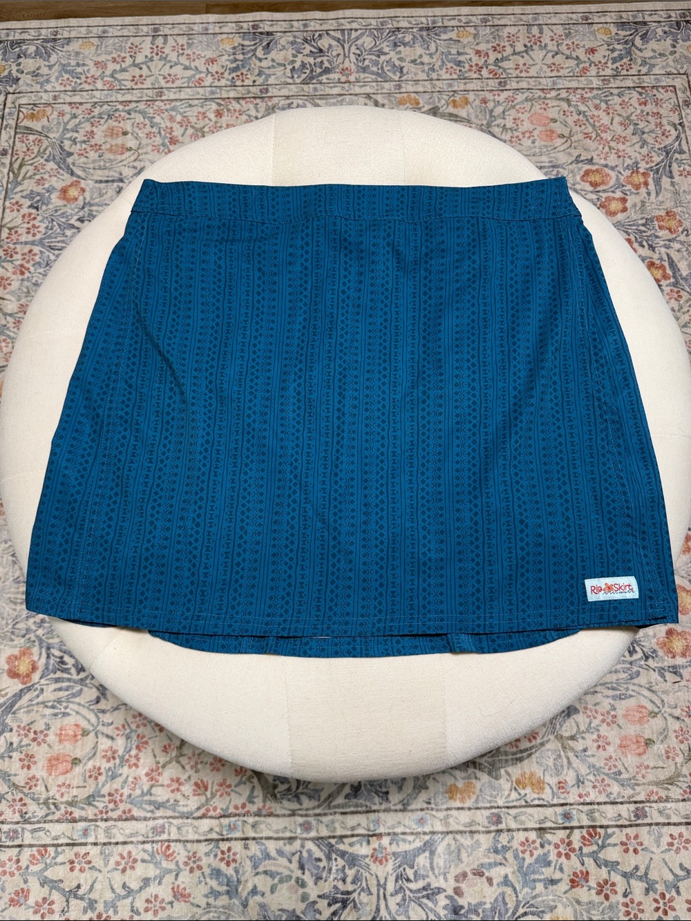 RipSkirt Teal Patterned Wrap Skirt Length 2